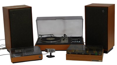 Lot 584 - A Dynatron tabletop record player, Gold Ring...