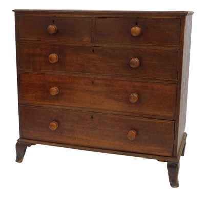Lot 632 - A Victorian oak chest, the top with a moulded...