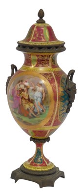 Lot 488 - An early 20thC Bohemian porcelain twin-handled...