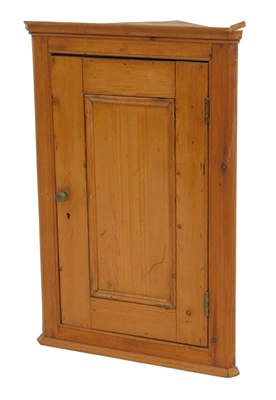 Lot 678 - A Victorian pine corner cupboard, the top with...