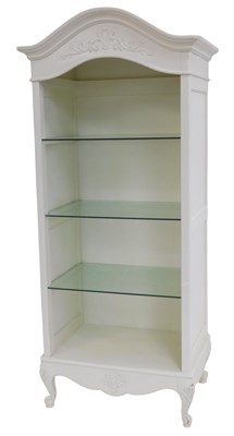 Lot 696 - A contemporary pale grey painted display...