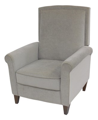Lot 701 - A La-Z-Boy grey upholstered manual reclining...