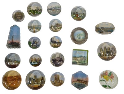 Lot 463 - A group of late Victorian glass paperweights,...