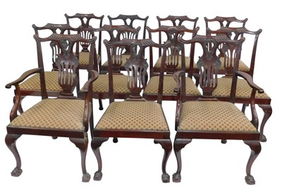 Lot 720 - A set of eleven 19thC Chippendale style...