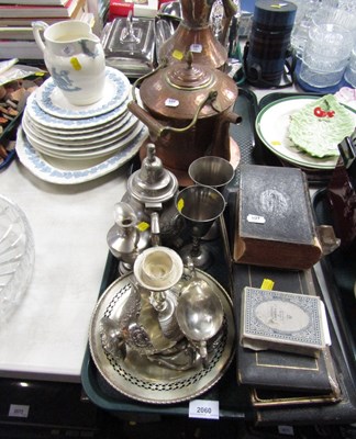 Lot 2060 - Metalware and ceramics, metalware including a...