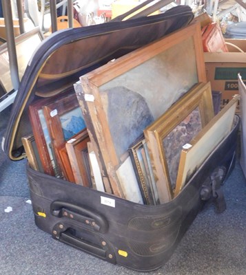 Lot 2074 - A suitcase containing a quantity of pictures....