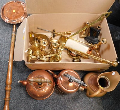 Lot 2075 - A group of 19thC and later copper and...