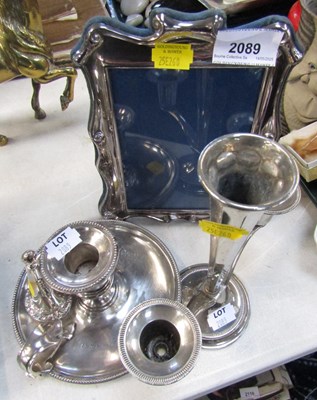 Lot 2089 - A group of white metal items, comprising a...