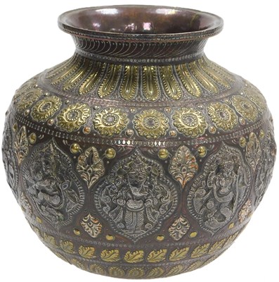 Lot 165 - A 19thC Burmese copper ceremonial...