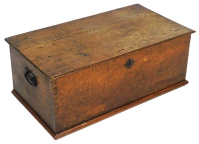 Lot 256 - A Georgian oak chest, of plain. rectangular...