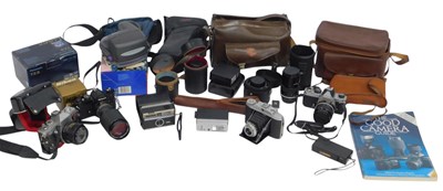 Lot 539 - A Nikon SLR camera, other cameras and...
