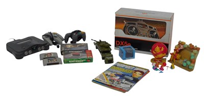 Lot 542 - Various games controllers and model aircraft...