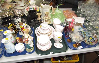 Lot 2131 - Coloured glassware, including dressing table...