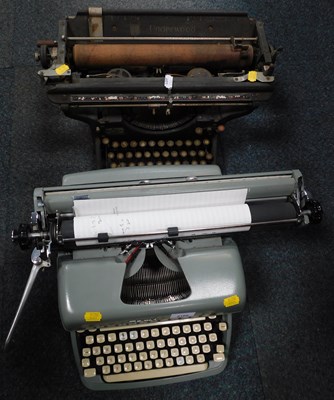 Lot 2106 - Two manual portable typewriters, one being an...