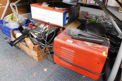 Lot 2114 - An AW40 arc welder, two arc welding face masks,...