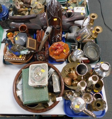 Lot 2270 - Brass and metal ware, including a cocktail...