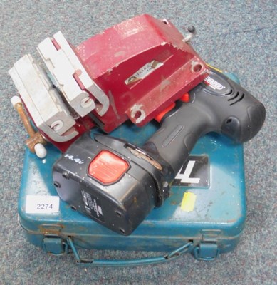 Lot 2274 - A Draper Red Line cordless drill, together...