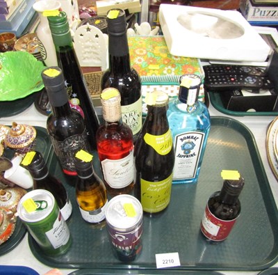 Lot 2210 - A group of alcohol, to include a bottle of...