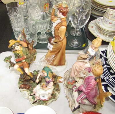 Lot 2213 - A group of Capodimonte and other similar...