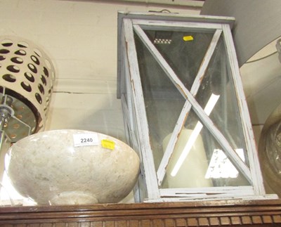 Lot 2240 - A beige marble pedestal bowl, 12.5cm...
