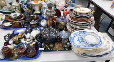 Lot 2255 - A group of 19thC ironstone and other plates,...