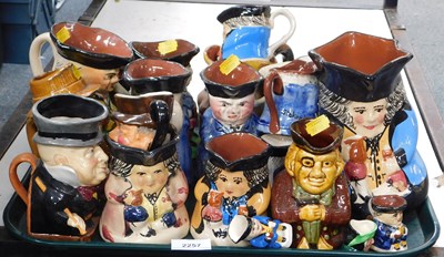 Lot 2257 - A group of toby jugs, to include Burley ware,...