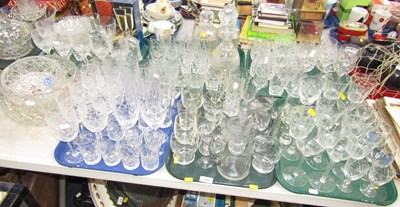 Lot 2148 - Glassware, in the form of wine glasses, cut...
