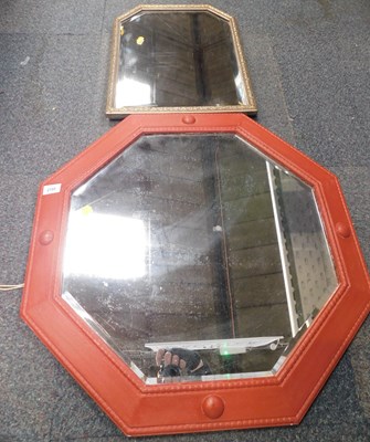 Lot 2155 - An octagonal-shaped mirror, in hardwood...
