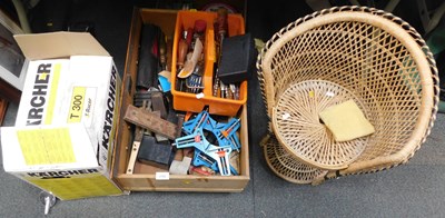 Lot 2166 - A small wicker child's chair, a quantity of...