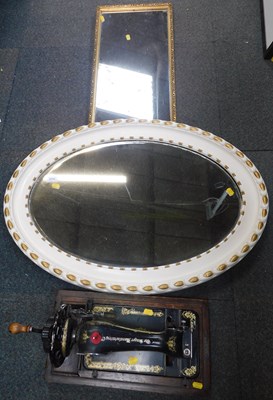 Lot 2175 - A large white painted and gilt highlighted...