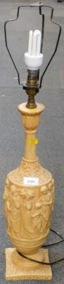 Lot 2181 - A table lamp, with classical design....