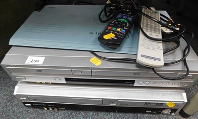Lot 2185 - A Sony DVD player and VHS player, together...