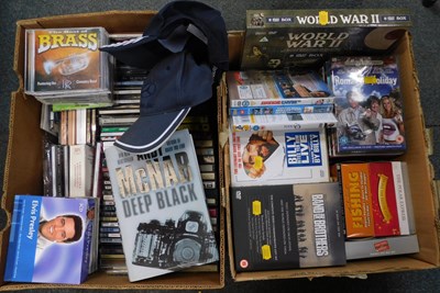 Lot 2192 - Books and CDs, books include Andy McNab, Deep...