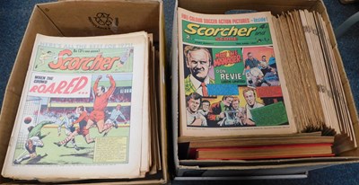 Lot 2278 - A group of Scorcher and Tiger comics. (2 boxes)