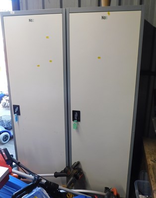 Lot 1152 - A pair of office storage cabinets.