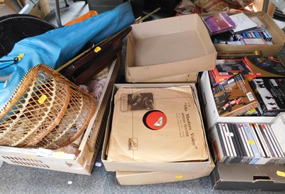 Lot 2069 - LP records, together with CDs, camping chairs,...