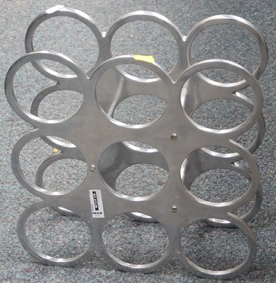 Lot 2158B - An IKEA cast metal wine bottle rack.