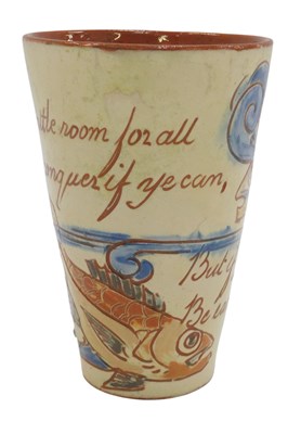 Lot 769 - A late 19thC H Brannam Barum pottery beaker,...