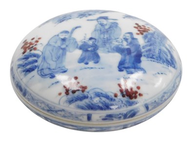 Lot 48 - A Chinese Qing dynasty blue and white...