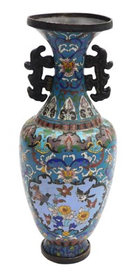 Lot 47 - A late 19thC Chinese cloisonne enamel vase, of...