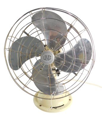 Lot 109 - A Limit vintage fan, on cream enamel painted...