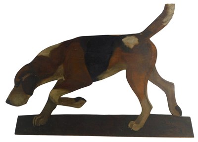 Lot 116 - A painted cut out of a fox hound, or similar...