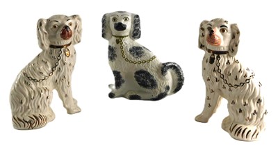 Lot 127 - A pair of late Kent Staffordshire ware...