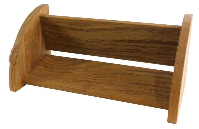 Lot 2 - A Robert 'Mouseman' Thompson oak book rack,...