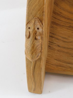 Lot 2 - A Robert 'Mouseman' Thompson oak book rack,...