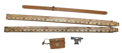 Lot 131 - Two mahogany and brass bound surveyor's...