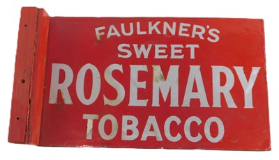 Lot 159 - A double sided enamel sign for Faulkner's...