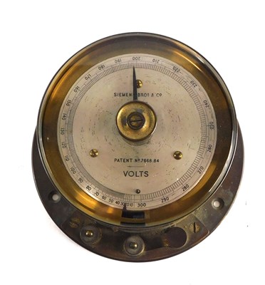 Lot 165 - A Siemens Brothers & Co of London brass...