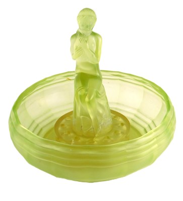 Lot 166 - An early 20thC green tinted glass bowl, with...