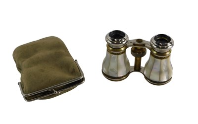 Lot 167 - A pair of mother of pearl and gilt metal...